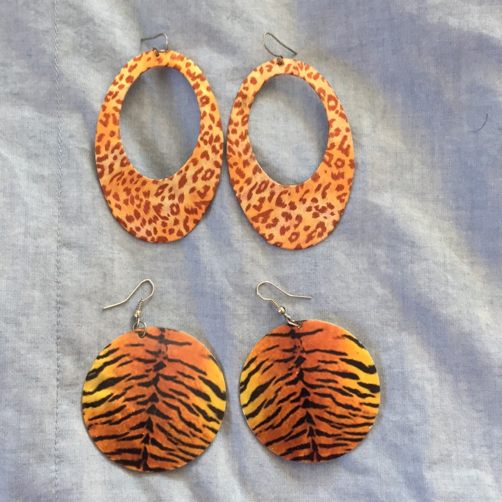 Animal print earrings!